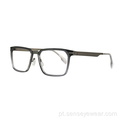 Mens TR90 Metal Misture Square Glasses Frame